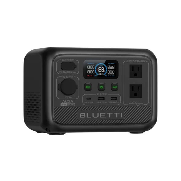 【US PLUG】BLUETTI AC2A Portable Power Station | 300W 204Wh, Recharge from 0-80% in 45 Min., Solar Generator for Outdoor Camping - Image 4