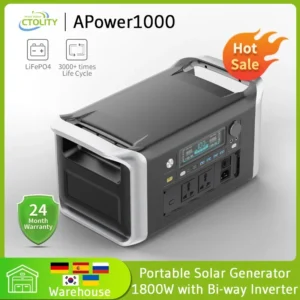 Ctolity Power Stations Lifepo4 Battery 220 v AC Outlets 300W 500W 1000W 2000W Portable Power Station Solar Gererator for Camping
