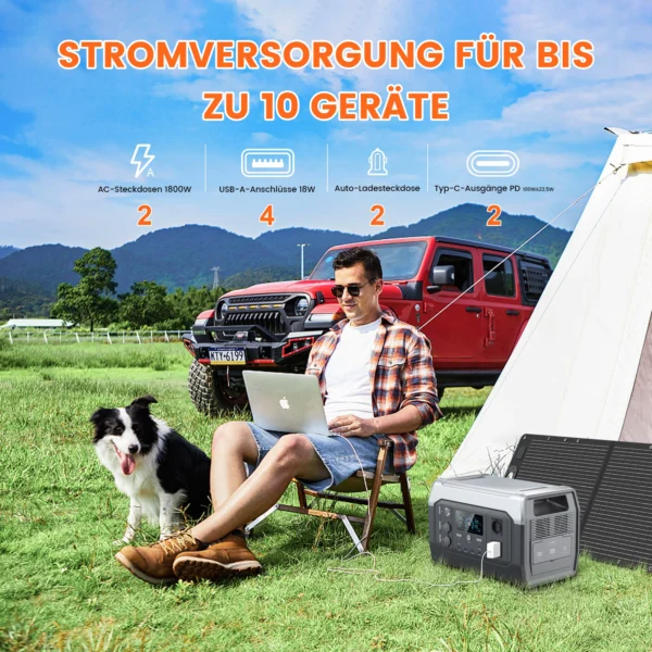 345WH 500W Portable Power Station 1800W 1024Wh Camping Lifepo4 Bank 220V Output Portable Backup Generator UPS Home Camper RV - Image 5